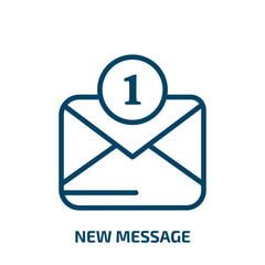 new message icon from user interface collection. Thin linear new message, message, new outline icon isolated on white background. Line vector new message sign, symbol for web and mobile