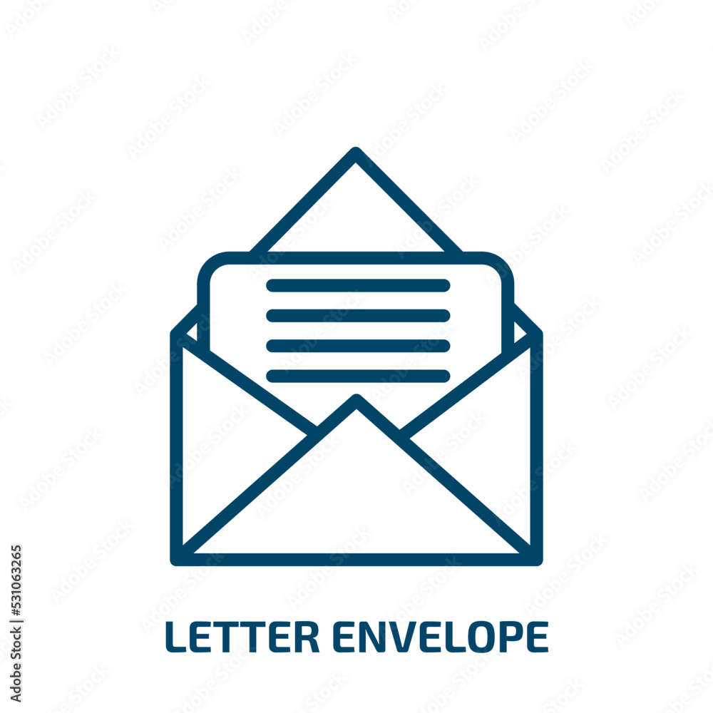 Poster letter envelope icon from user interface collection. thin linear letter envelope, mail, envelope out