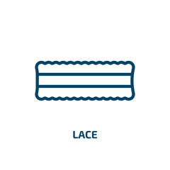 lace icon from user interface collection. Thin linear lace, vector, label outline icon isolated on white background. Line vector lace sign, symbol for web and mobile
