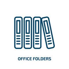 office folders icon from user interface collection. Thin linear office folders, office, folder outline icon isolated on white background. Line vector office folders sign, symbol for web and mobile