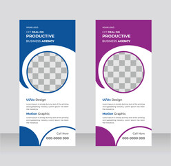 Business corporate roll-up banner design template