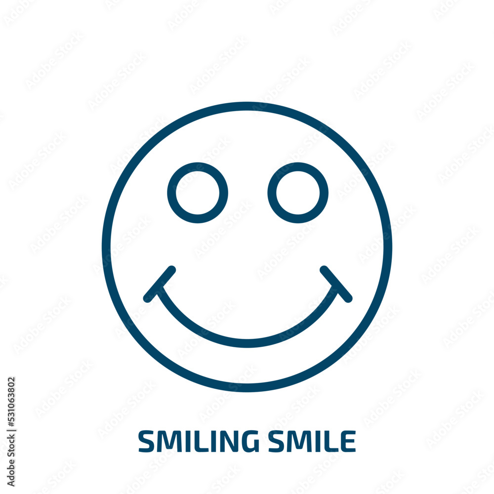 Poster smiling smile icon from user interface collection. thin linear smiling smile, smile, emotion outline