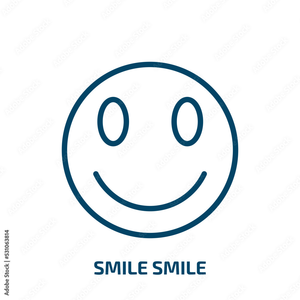 Poster smile smile icon from user interface collection. thin linear smile smile, smile, emotion outline ico