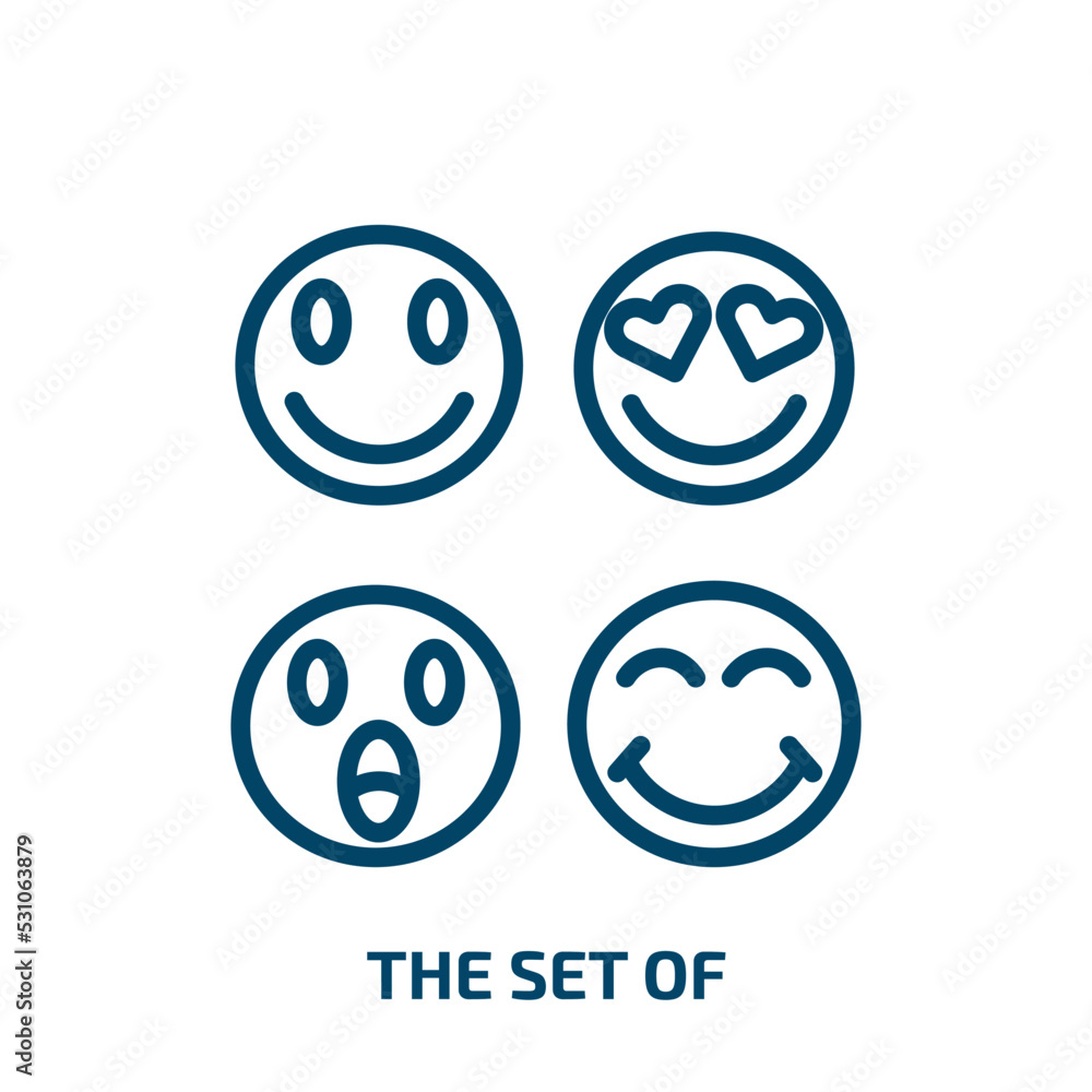 Poster the set of icon from user interface collection. thin linear the set of, business, collection outline