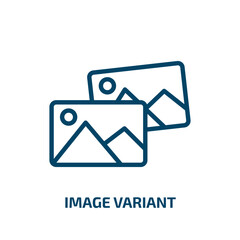 image variant icon from user interface collection. Thin linear image variant, business, collection outline icon isolated on white background. Line vector image variant sign, symbol for web and mobile