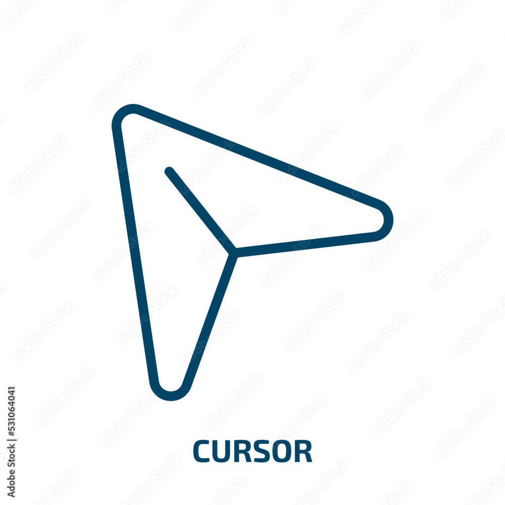 Poster cursor icon from user interface collection. thin linear cursor, arrow, interface outline icon isolat
