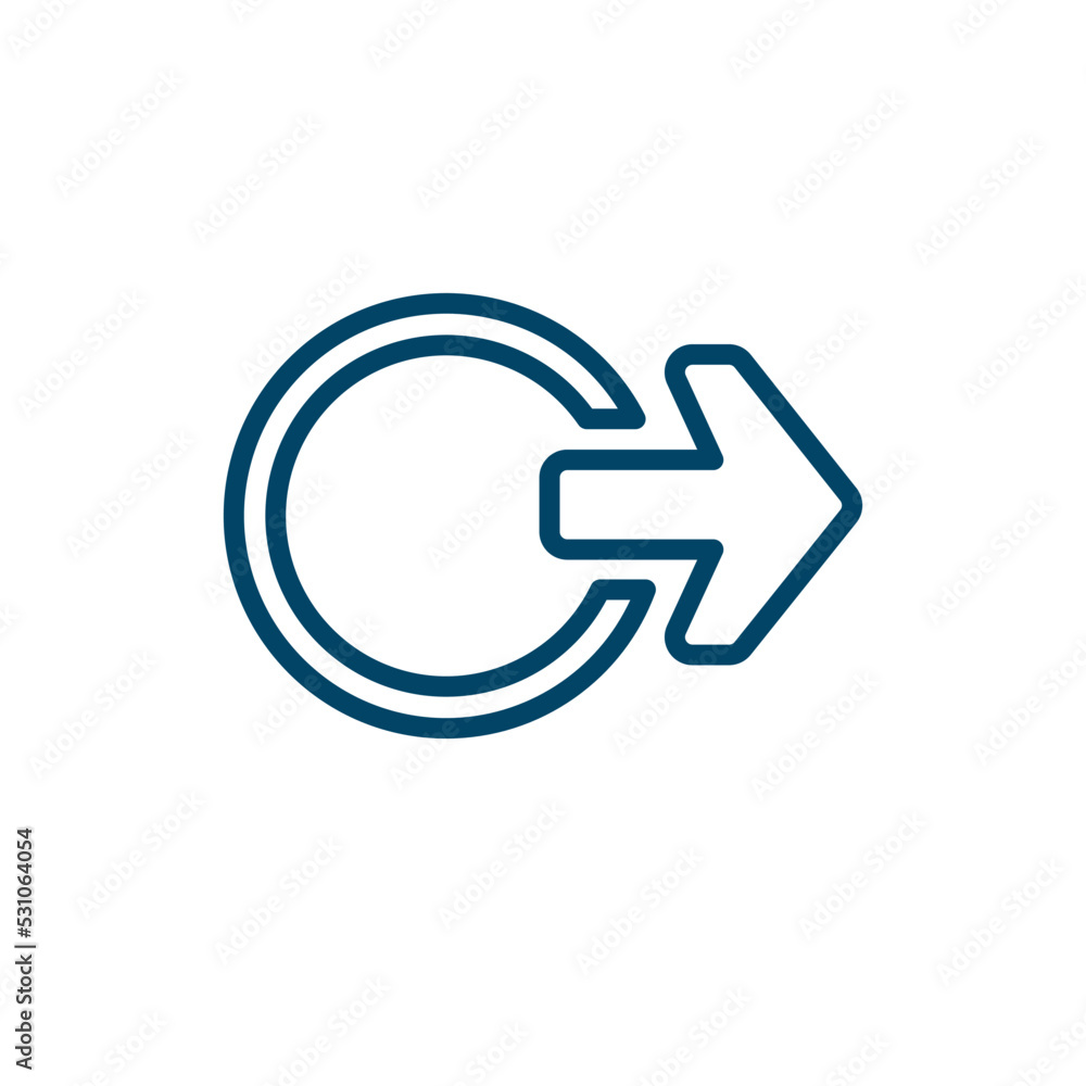 Poster logout icon from user interface collection. thin linear logout, button, interface outline icon isola