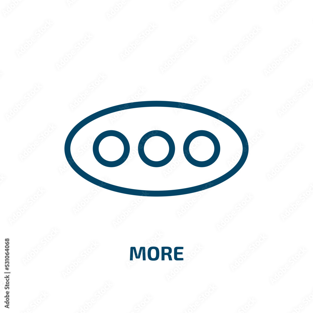 Poster more icon from user interface collection. thin linear more, hand, hold outline icon isolated on whit