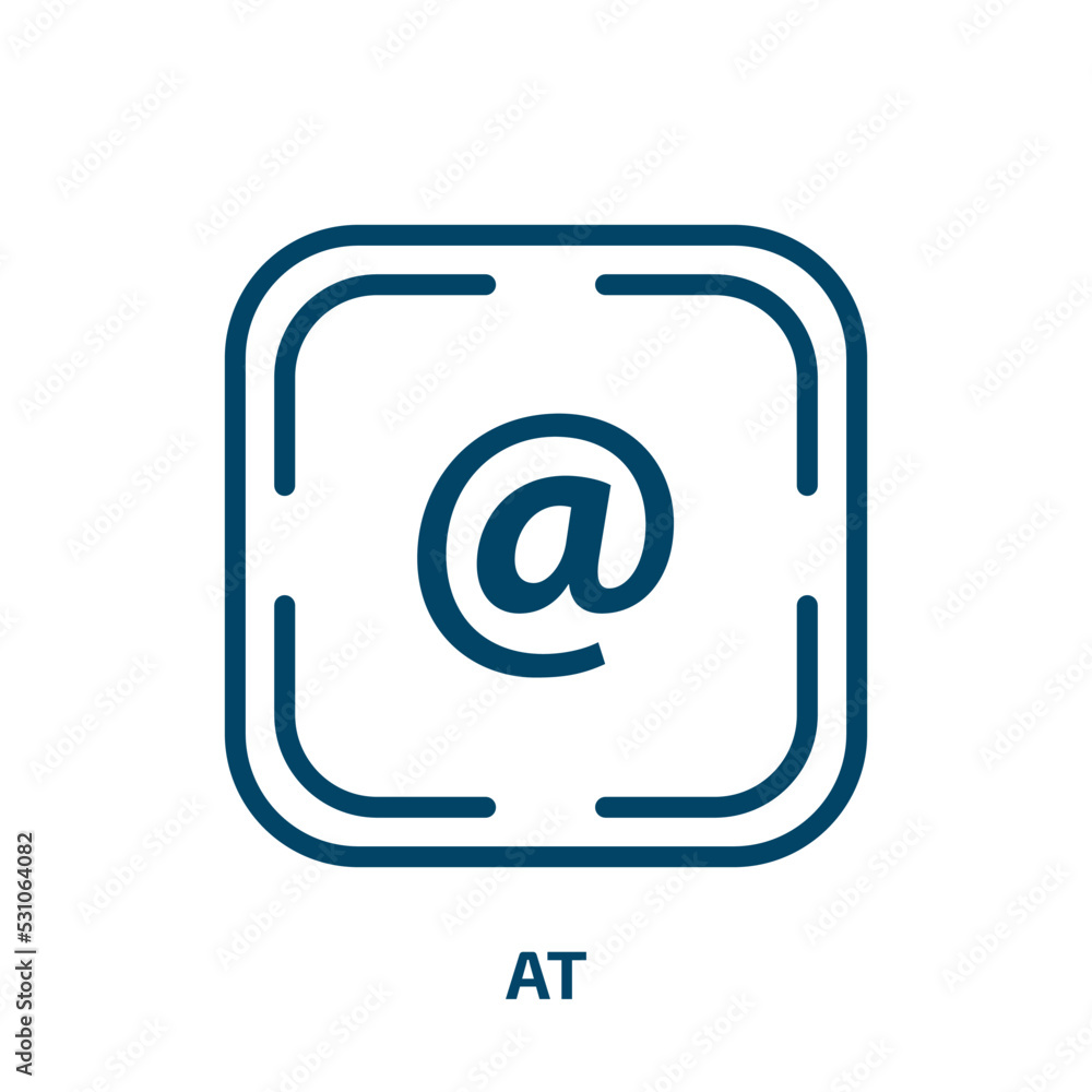 Poster at icon from user interface collection. thin linear at, internet, business outline icon isolated on 