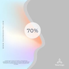 Gradient colorful social media sale post