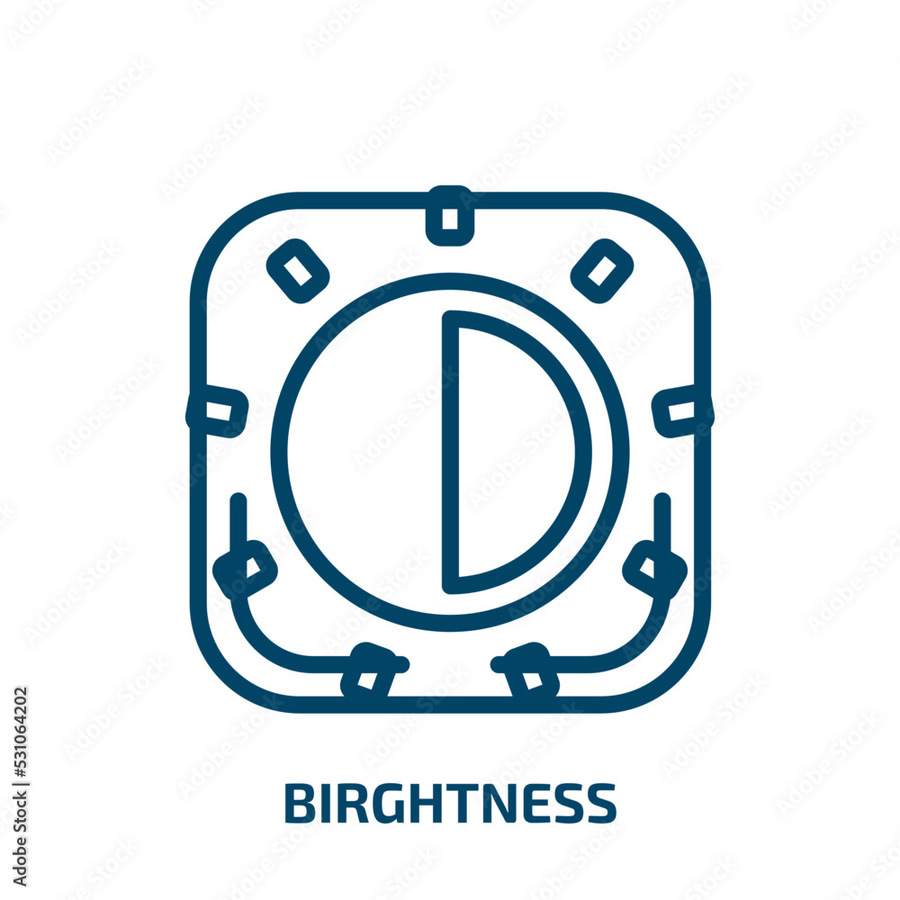 Poster birghtness icon from user interface collection. thin linear birghtness, light, bright outline icon i