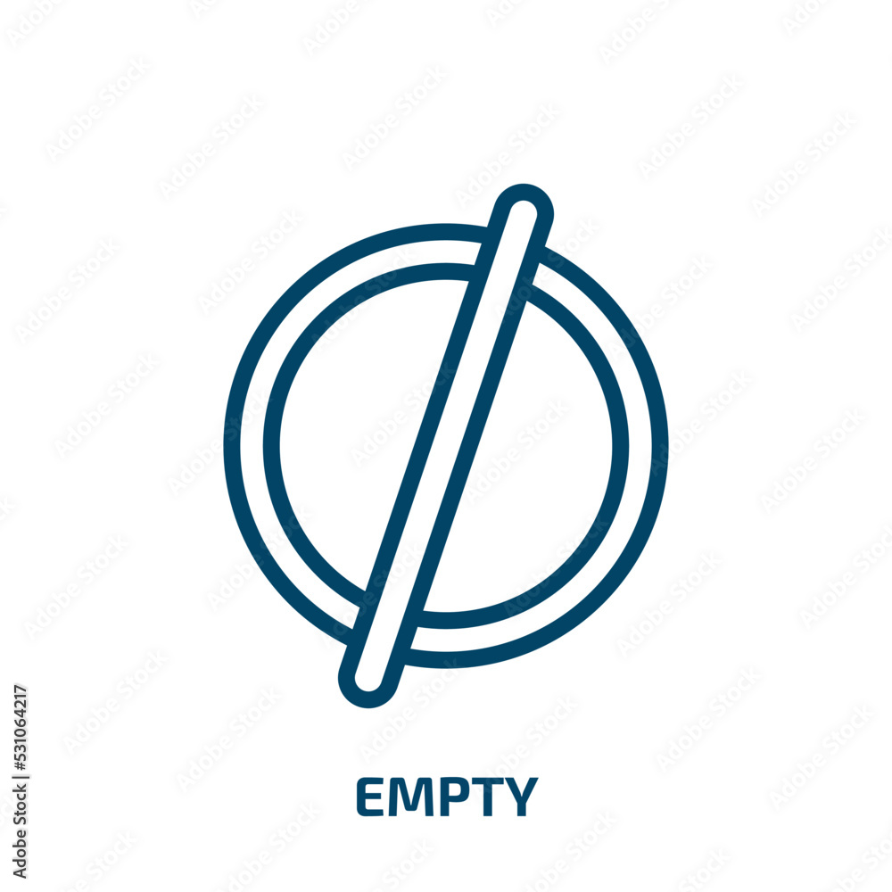 Poster empty icon from user interface collection. thin linear empty, box, container outline icon isolated o