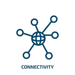 connectivity icon from user interface collection. Thin linear connectivity, connection, business outline icon isolated on white background. Line vector connectivity sign, symbol for web and mobile