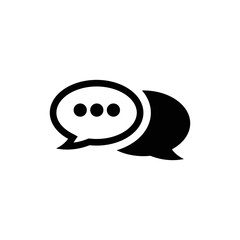 Creative Bubble Chat Icon Vector Template
