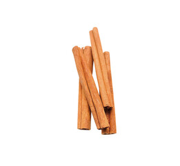 Cinnamon sticks isolated png. Top view