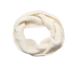 White textile knitted scarf isolated png transparent