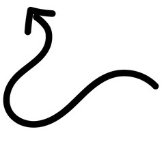 Doodle Hand Drawn Line Arrow