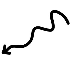Doodle Hand Drawn Line Arrow