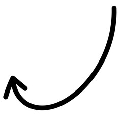 Doodle Hand Drawn Line Arrow