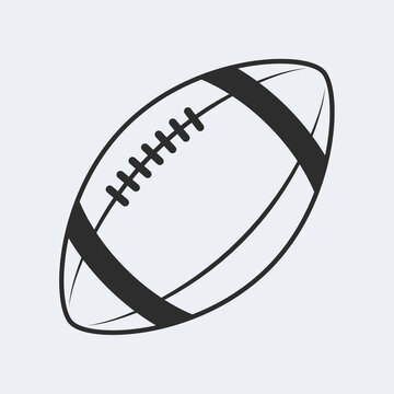american football isolated on white