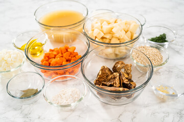 Creamy wild mushroom soup