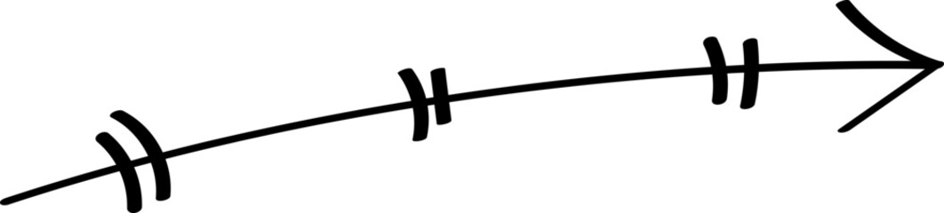 Arrow Direction Pointer Doodle Line