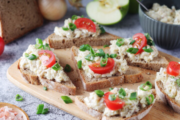 Vorschmack sandwiches - typical Jewish dish	

