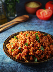 A traditional Turkish bulgur salad - Kisir	