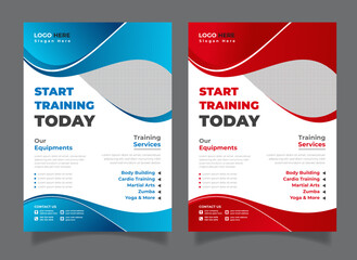 Gym fitness flyer template