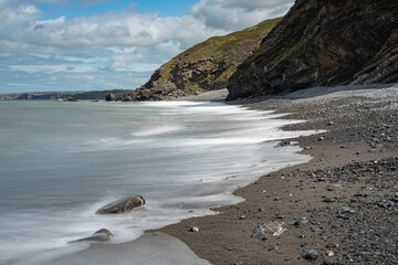 Long exposure of Cornish coastline 