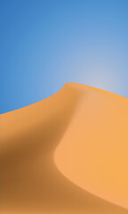 Vectorial desert and sand dunes.