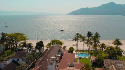 Sao Sebastiao Beach and view of Ilhabela  / Sao Paulo - Brazi