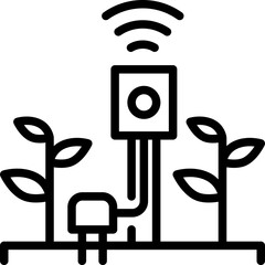 Soil meter signal  icon. Outline design.