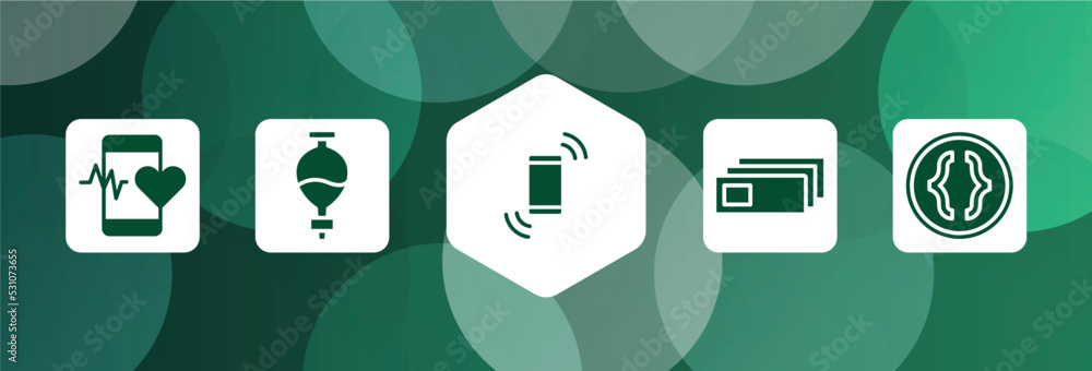 Poster math symbols filled icon set isolated on abstract background. glyph icons such as medical app, separ