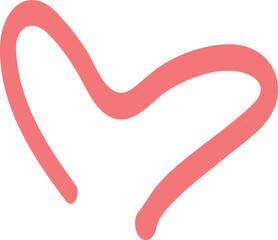 Doodle Line Heart Hand Drawn