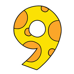 number Filled Clipart.