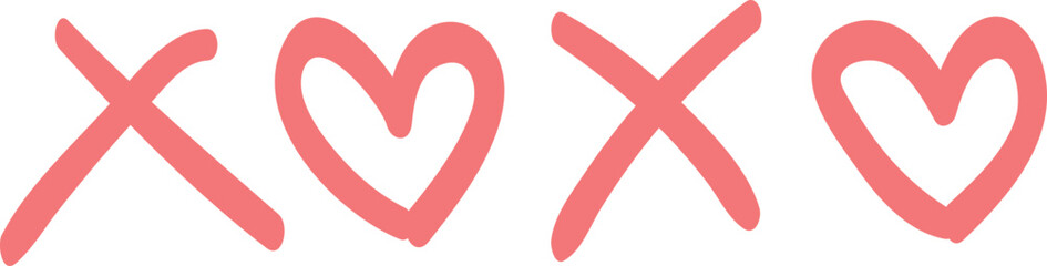 Doodle Line Heart Hand Drawn