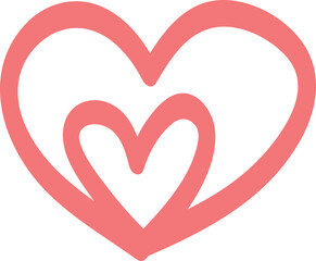 Doodle Line Heart Hand Drawn