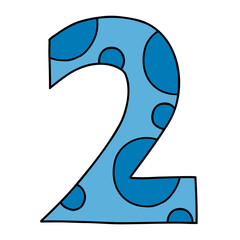 number Filled Clipart.