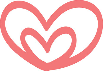 Doodle Line Heart Hand Drawn