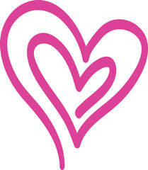 Doodle Line Heart Hand Drawn