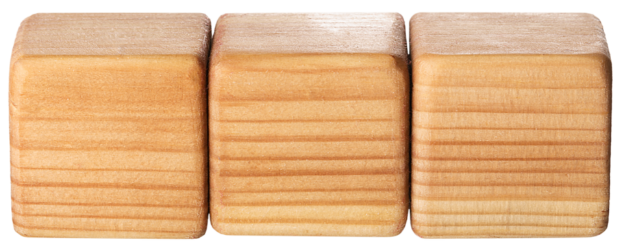 Geometry shape of wood blocks on desk