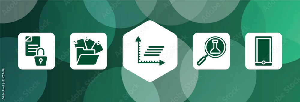 Poster network and database filled icon set isolated on abstract background. glyph icons such as encrypted 