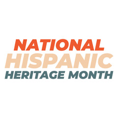 Hispanic heritage month. Isolated header design element for promotional banner