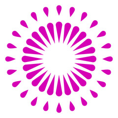 Hispanic heritage month. Isolated header design element for promotional banner, Purple flower element blooming.