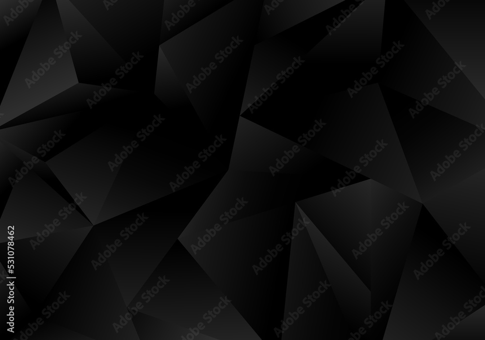 Poster 3d black polygonal prism shapes pattern background and texture