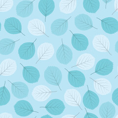 Fototapeta na wymiar Ornate trendy seamless ditsy pattern design of exotic leaves. Artistic vector foliage background suitable for screen printing and textile industry