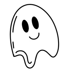 Scary duty ghosts for Halloween decoration, a haunted house inhabited by ghosts, spirits. PNG illustration for postcards, invitations, scrapbooking, stickers, advertising transparent background