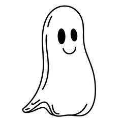 Scary duty ghosts for Halloween decoration, a haunted house inhabited by ghosts, spirits. PNG illustration for postcards, invitations, scrapbooking, stickers, advertising transparent background