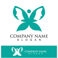 Butterfly logo template icon design